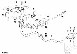 Parkeerverwarming diagram for BMW 5 Series E34 540i
