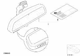 Post-équipement boussole/télécommande diagram for BMW 5 Series E39 525td