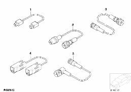Câble d'antenne, téléphone diagram for BMW 5 Series E39 525td