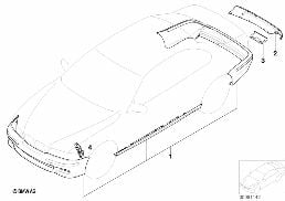RETROFIT KIT M AERODYN. PACKAGE diagram for BMW 3 Series E46 318i