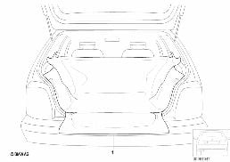 Couvercle protection espace chargement diagram for BMW 5 Series E39 525td