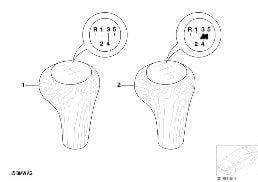 RETROFIT, WOODEN GEARSHIFT KNOB diagram for BMW 3 Series E46 318i