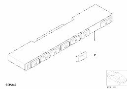 SWITCH UNIT, CENTER CONSOLE diagram for BMW X3 E83 LCI 1.8d