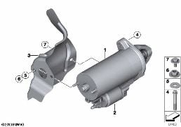 Rozrusznik diagram for BMW 7 Series E65 745i