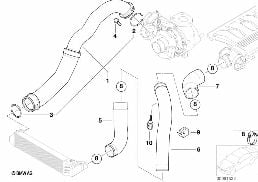 INTAKE MANIFOLD-SUPERCHARG.AIR DUCT diagram for BMW 3 Series E46 320d