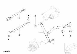 Przewód akumulatora / rozrusznika diagram for BMW 7 Series E65 745i