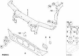 벌크 헤드 diagram for BMW 3 Series E46 318Ci