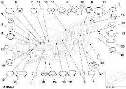 Verschlussdeckel/Verschlussstopfen diagram for BMW 3 Series E46 316i