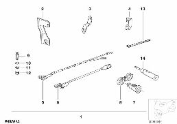 Kit de montage de prise diagram for BMW R 65, R 65 RT, R 80, R 80 RT (85-95) 65