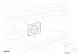 BMW Subwoofer diagram for BMW 3 Series E46 318Ci