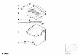 Mocowanie akumulatora i elementów dod. diagram for BMW MINI R50 Cooper
