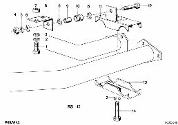 SUSPENSION PARTS EXHAUST diagram for BMW 5 Series E12 528