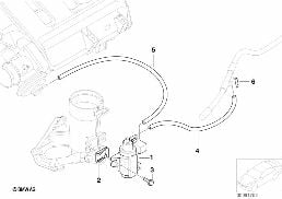 Undertrycksmanövrering-AGR diagram for BMW 5 Series E60 LCI 520d