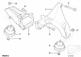 엔진 마운트 diagram for BMW 3 Series E46 318d