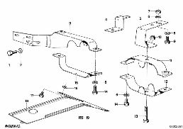 SUSPENSION PARTS EXHAUST diagram for BMW 5 Series E12 530i