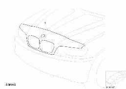 Защита на капот diagram for BMW X6 E71 50iX