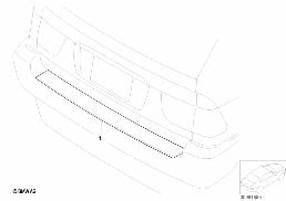 REAR BUMPER PROTECTION diagram for BMW X5 E53 4.4i
