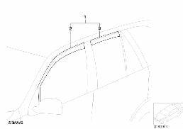 Дефлектор diagram for BMW X6 E71 50iX