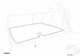 X5 trunk mat diagram for BMW X6 E71 50iX