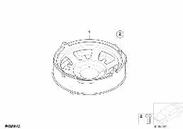 Pièces subwoofer M-Soundsystem diagram for BMW 5 Series E39 525td
