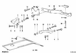 SUSPENSION PARTS EXHAUST diagram for BMW 6 Series E24 635CSi