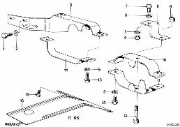 EXHAUST SYSTEM diagram for BMW 6 Series E24 633CSi