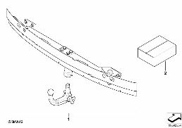 Extra set trekhaak afneembaar diagram for BMW 7 Series E66 750Li