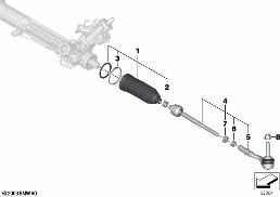 Drążki kierownicze/drążek kierowniczy diagram for BMW 7 Series E65 745i