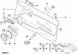 DOOR TRIM PANEL, FRONT / SIDE AIRBAG diagram for BMW 3 Series E46 M3