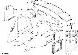 Obudowa bagażnika-tylna klapa diagram for BMW 7 Series E65 745i