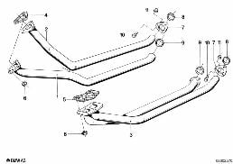EXHAUST PIPE FRONT diagram for BMW 5 Series E12 528