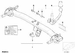 Hak holowniczy ze zdejmowaną głowicą diagram for BMW 5 Series E39 520d
