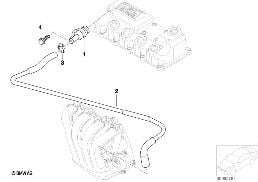 Odpowiet. skrzyni korb./separator oleju diagram for BMW MINI R50 Cooper