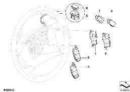 Przełącznik kierownicy diagram for BMW 7 Series E65 745i