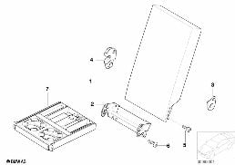 REAR SEAT CENTER ARMREST diagram for BMW 3 Series E46 318i
