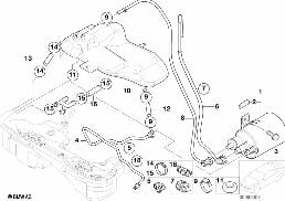EXP.TANK/ACTIVATED CARBON CONTAINER diagram for BMW 3 Series E46 318i
