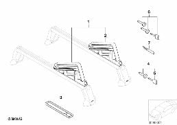 Mocowanie deski snowboardowej diagram for BMW MINI R50 Cooper