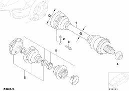 OUTPUT SHAFT diagram for BMW 8 Series E31 850Ci
