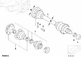 OUTPUT SHAFT diagram for BMW 3 Series E36 323ti