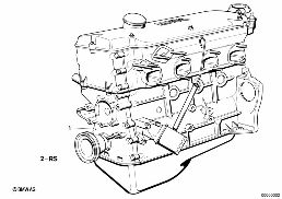 SHORT ENGINE diagram for BMW 3 Series E21 320