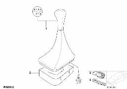 SHIFT LEVER COVERING LEATHER ILLUMINATED diagram for BMW 5 Series E39 M5
