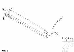 Chłodnica układu wspomagania kier. diagram for BMW 7 Series E65 745i