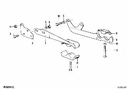 SUSPENSION PARTS EXHAUST diagram for BMW 6 Series E24 635CSi