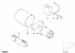 Детали авар.привода стеклоподъемника diagram for BMW 7 Series E38 750iLS