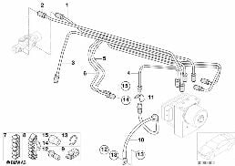Przewód hamulcowy przedni ABS diagram for BMW MINI R50 Cooper