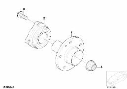 Półoś tylnego mostu/łożyskowanie koła diagram for BMW 7 Series E65 745i
