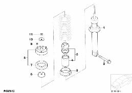 Kolumna McPhaersona tylna elementy dod. diagram for BMW 7 Series E65 745i