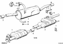 EXHAUST ASSY WITHOUT CATALYST