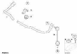 STABILIZER, REAR diagram for BMW 7 Series E66 740Li