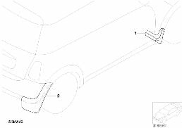 Fartuch błotnika diagram for BMW MINI R50 Cooper
